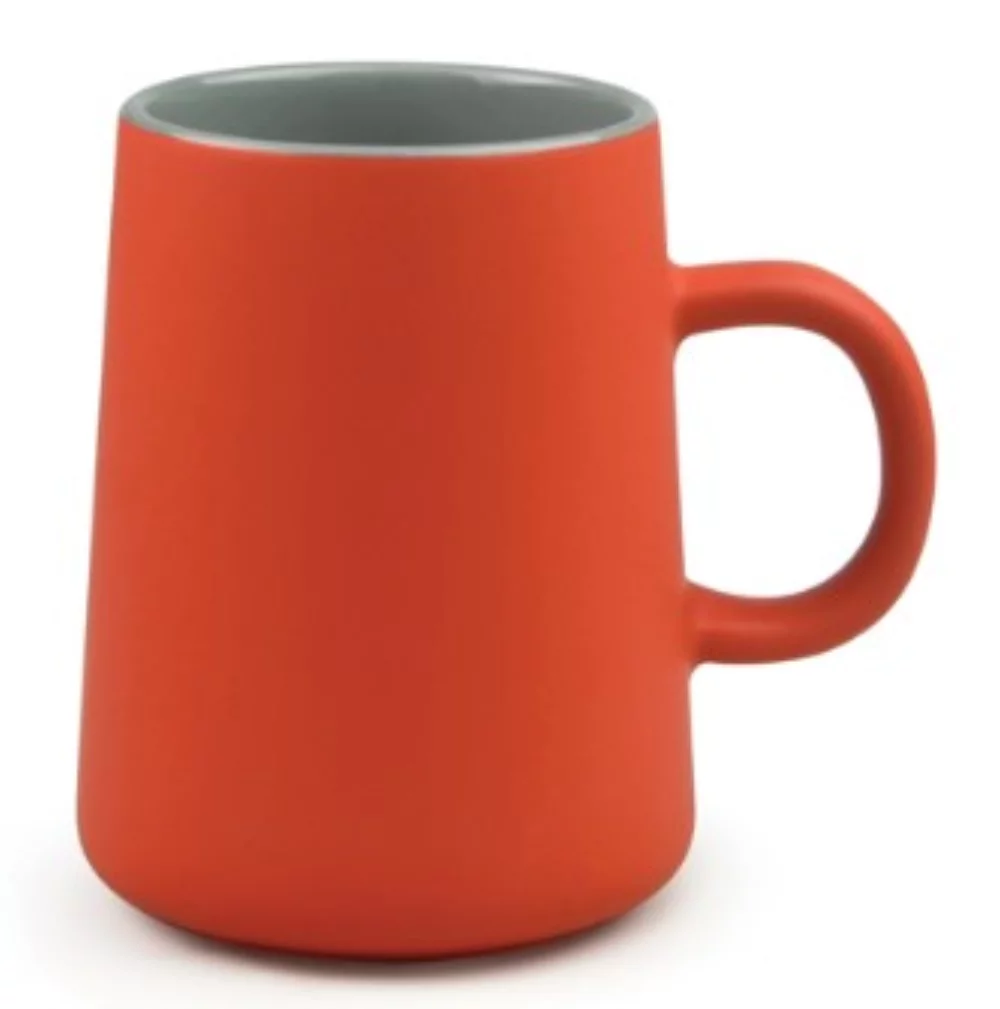 14 Oz. Deep Etch Ruby Ceramic Mug