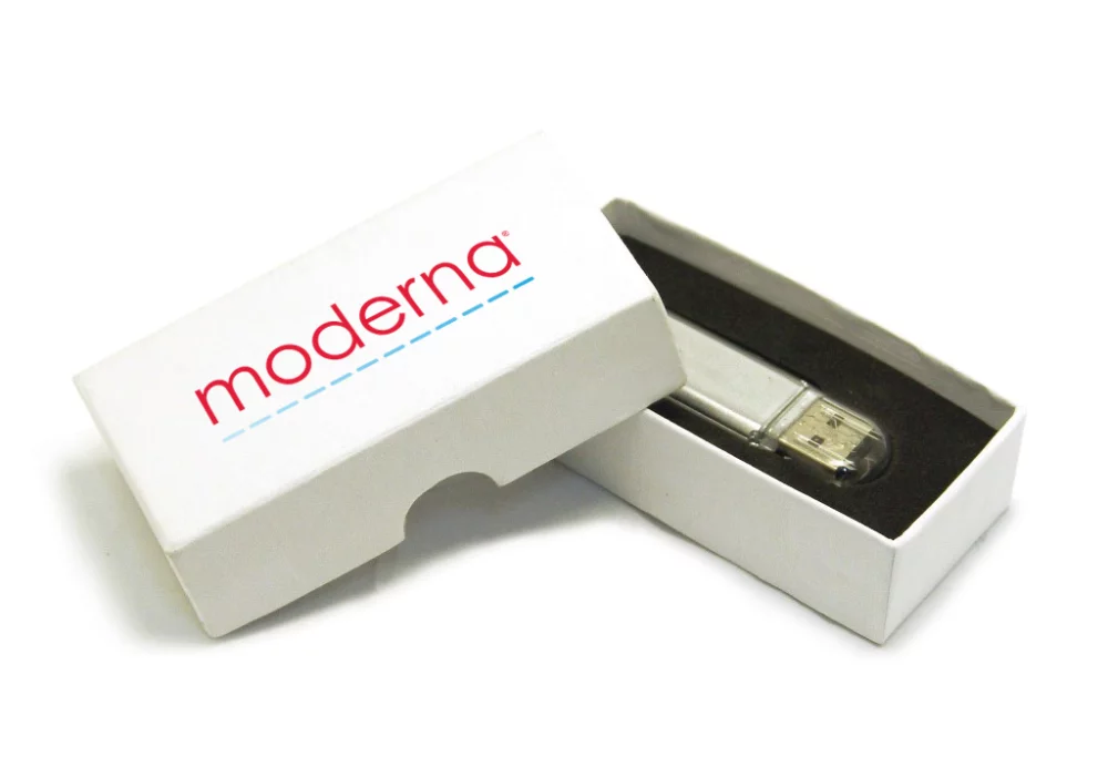 Boîte cadeau blanche pour clé USB