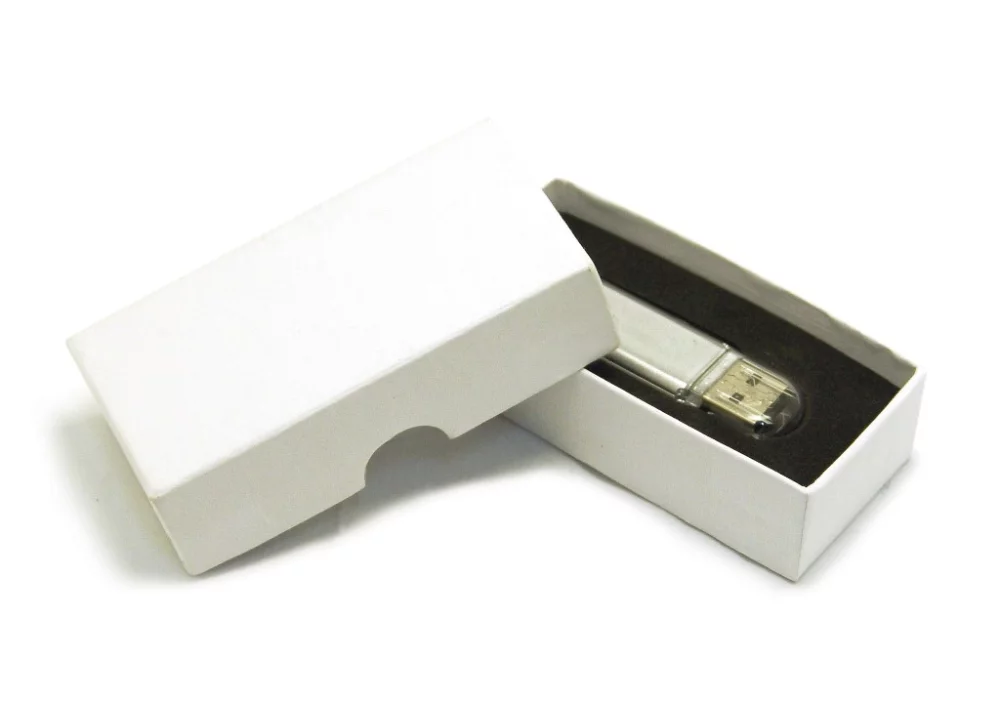 Boîte cadeau blanche pour clé USB