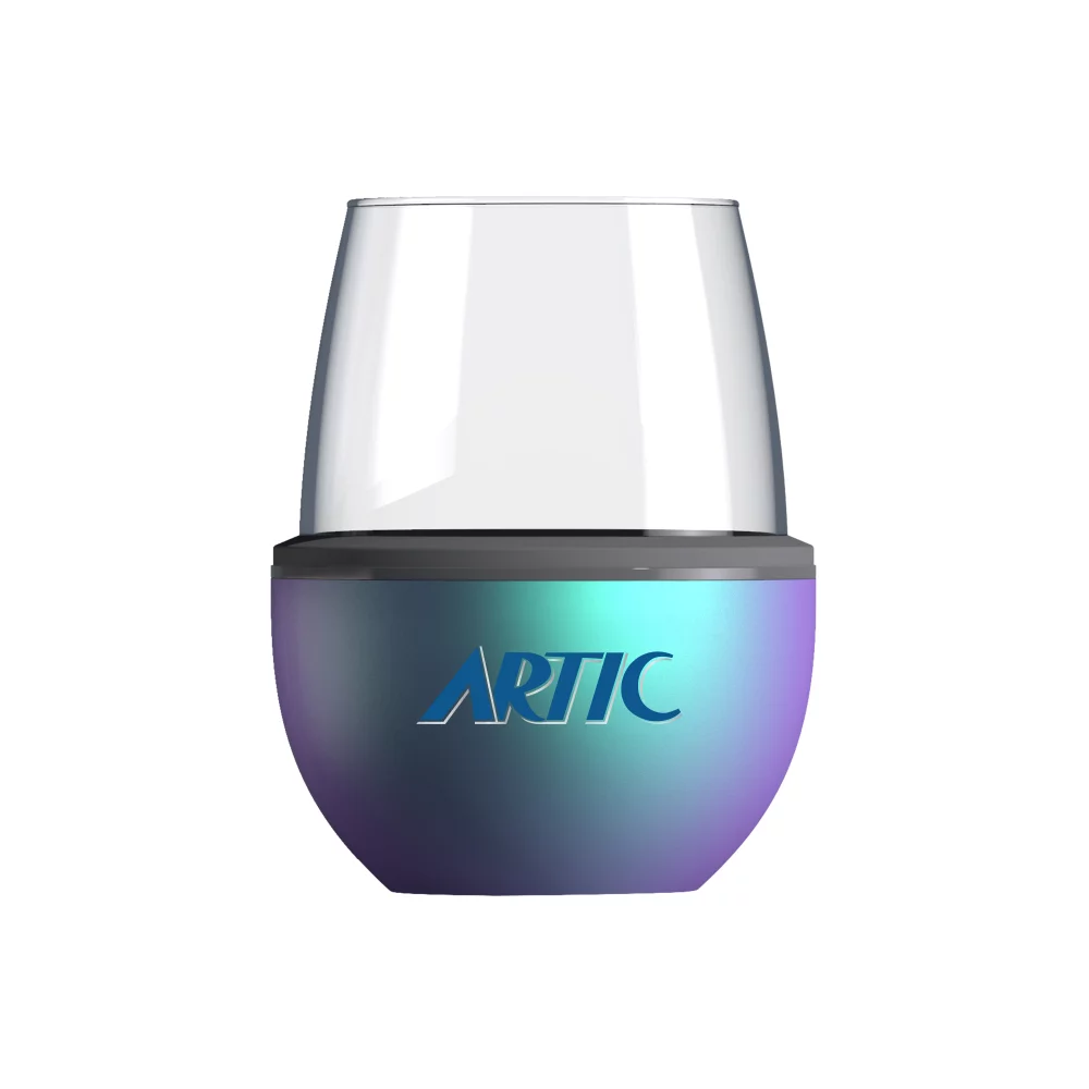 Asobu® Insulated Wine Cooler with Stemless Wine Glass Included
