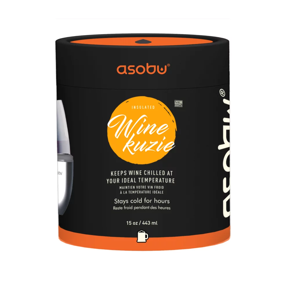 Asobu® Insulated Wine Cooler with Stemless Wine Glass Included