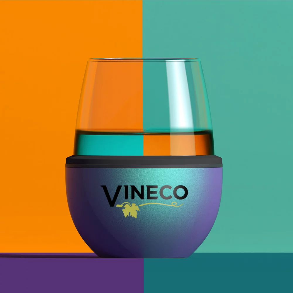 Asobu® Insulated Wine Cooler with Stemless Wine Glass Included