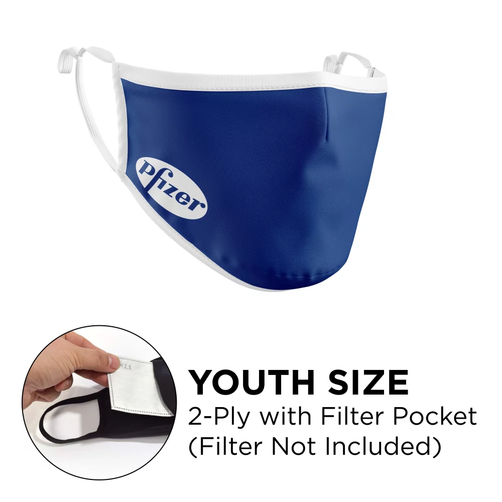 Mask - 3D 2 Ply With Pocket Cotton Silkscreened Adjustable Youth