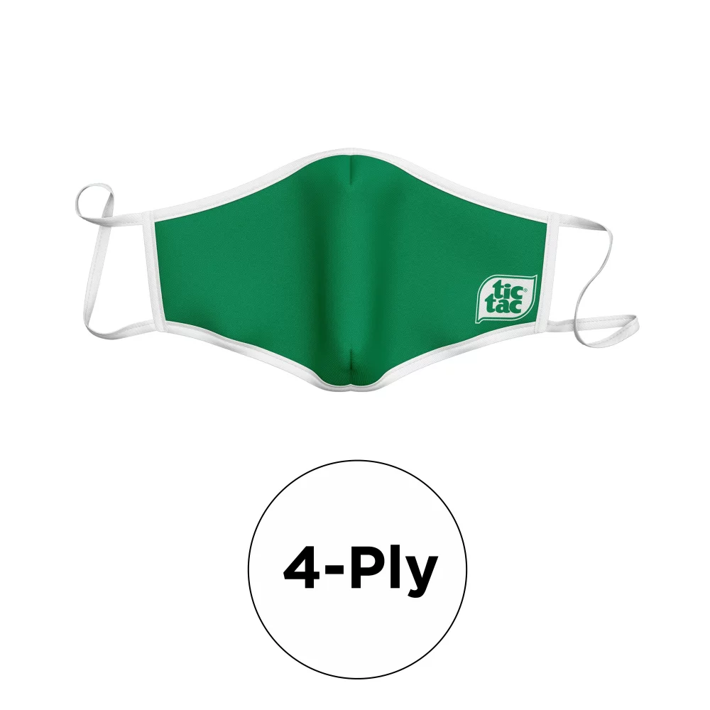 Mask - 3D 4 Ply Cotton Silkscreened Fixed Ear Adult