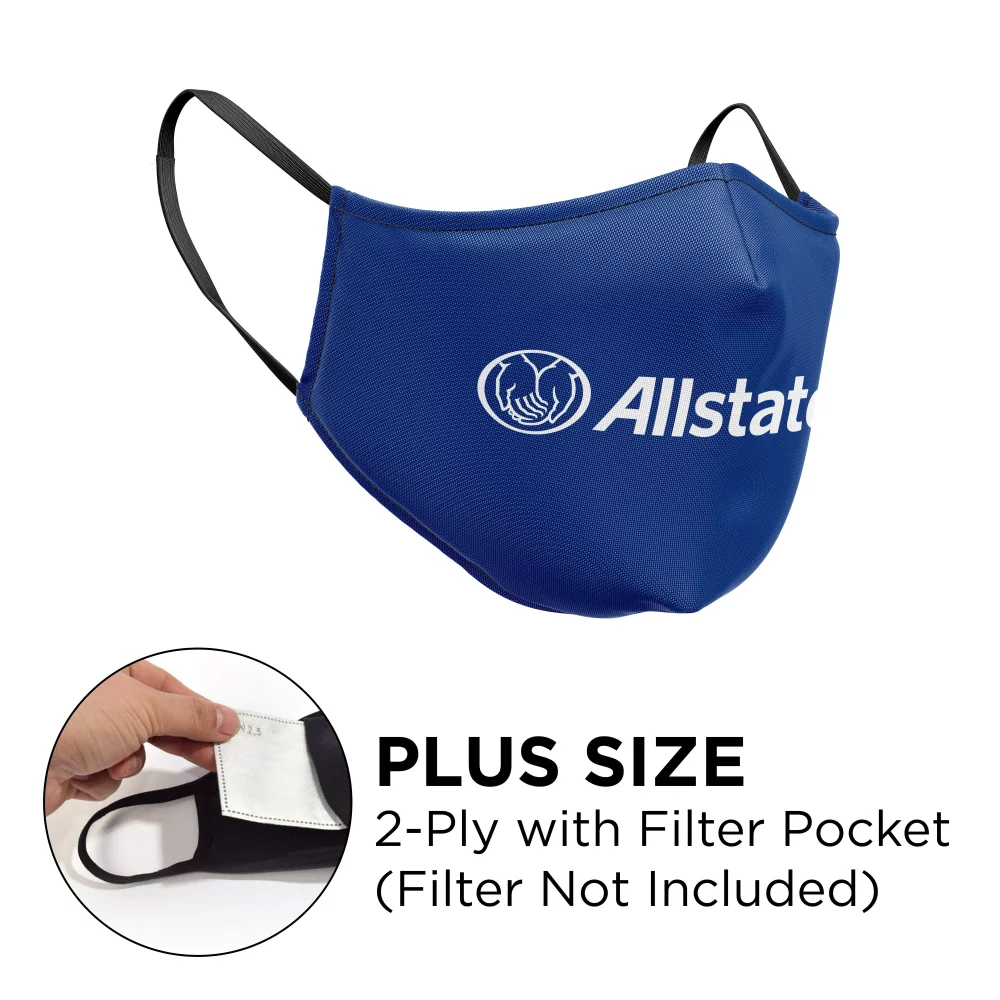 Masque - 3D (sans bordure) en coton 4 plis sérigraphié avec élastiques ajustables en taille plus