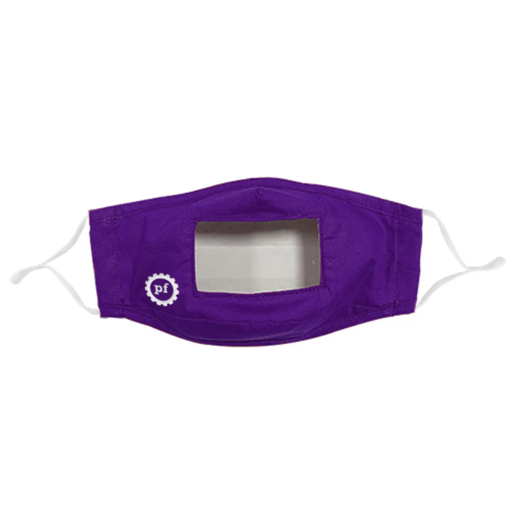 Mask - 3D 2 Ply Cotton Silkscreened with Window Adjustable Ear Adult
