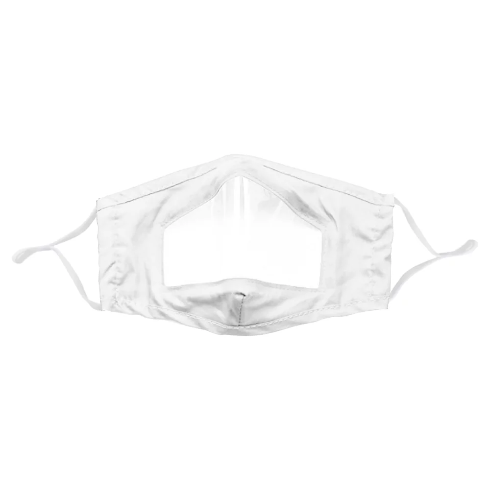 Masque - 3D 2 plis en coton sérigraphié avec fenêtre ajustable pour adulte