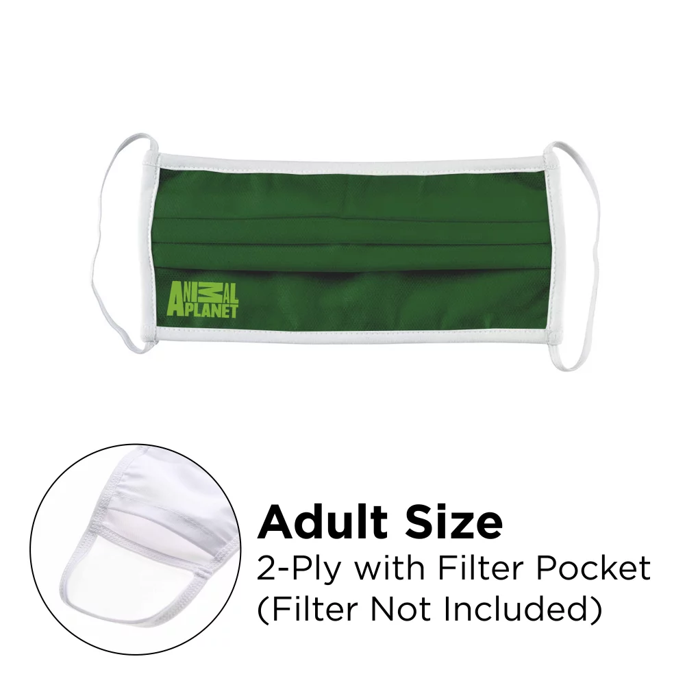 Masque - Plissé 2 plis avec poche en coton sérigraphié pour adulte fixe