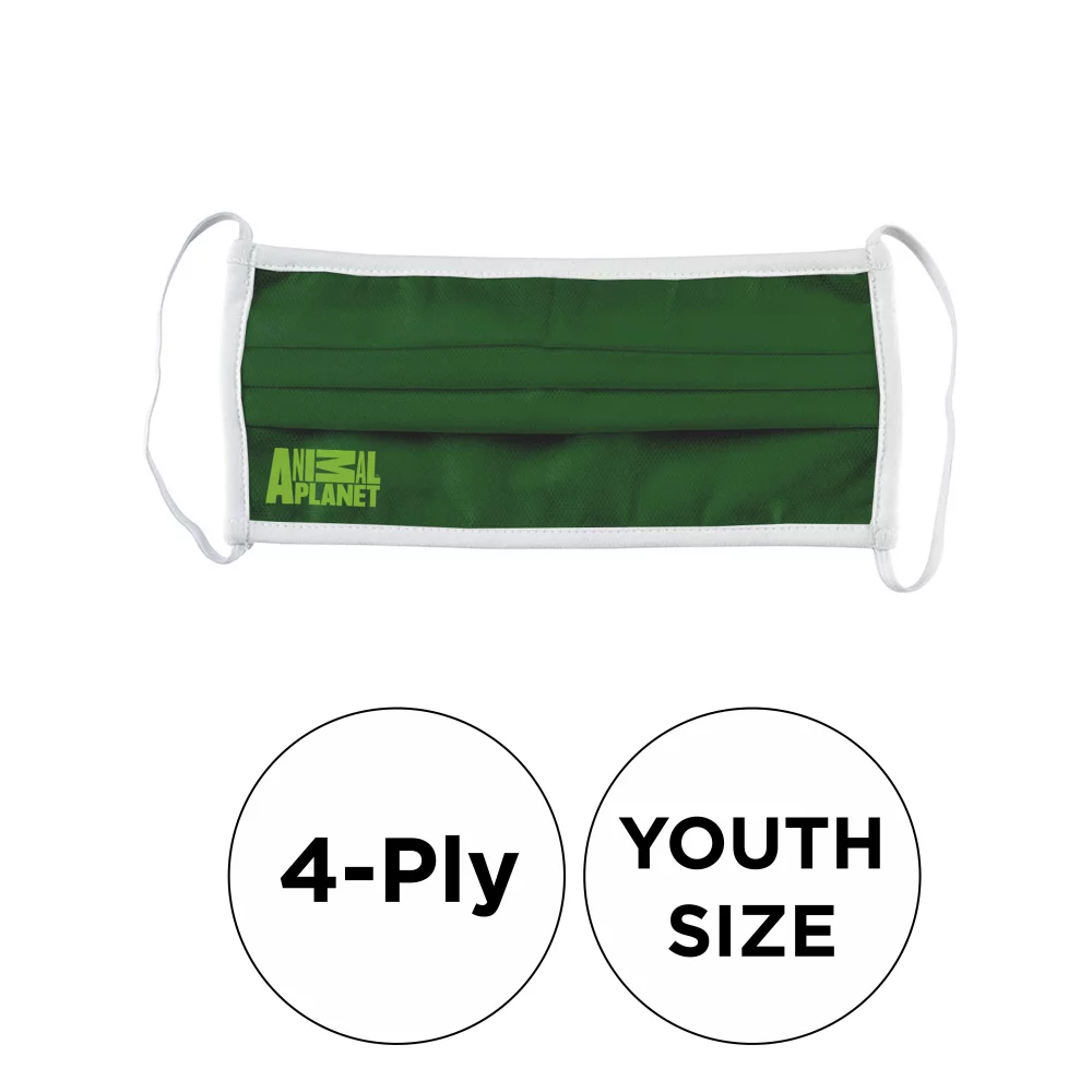 Mask - Pleated 4 Ply Cotton Silscreened Fixed Youth