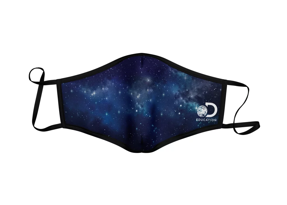 Mask - 3D 2 Ply Full Color Polyester Fixed Ear Adult