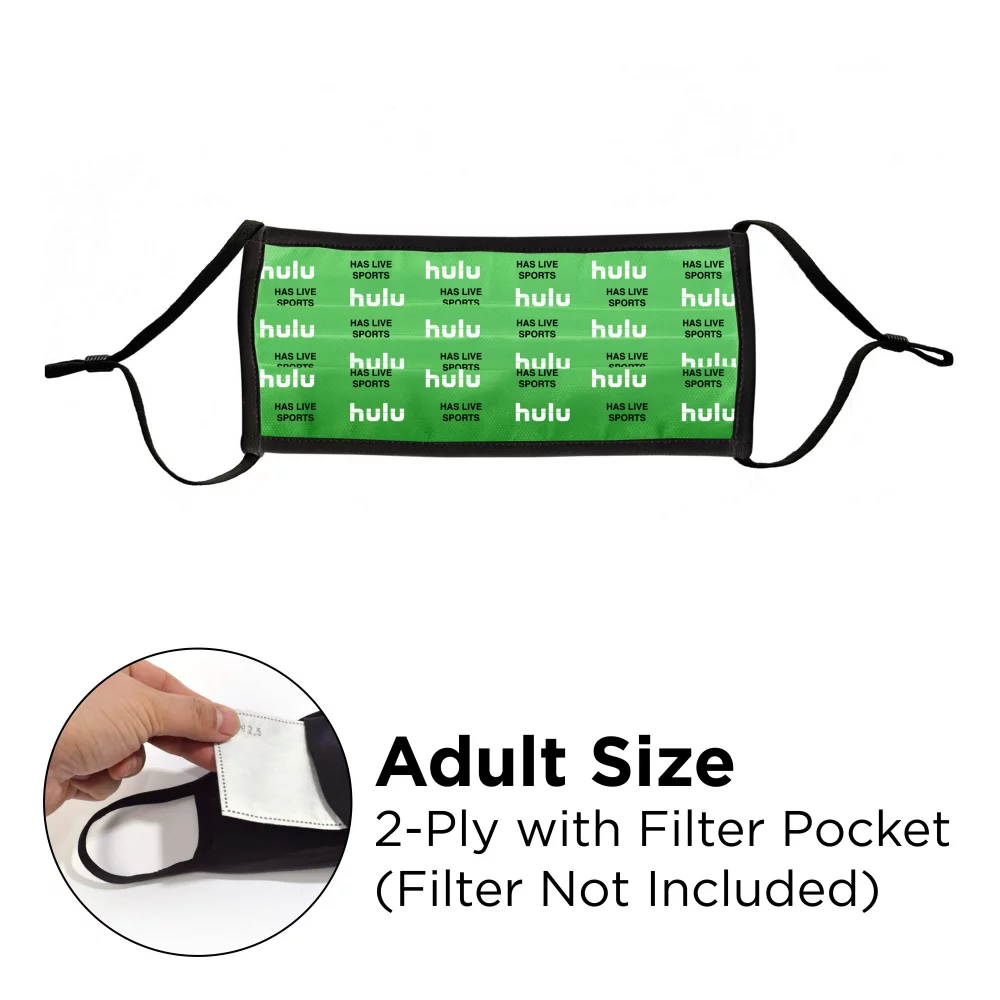 Masque - Plissé 2 plis avec poche en polyester de couleur pleine ajustable pour adulte