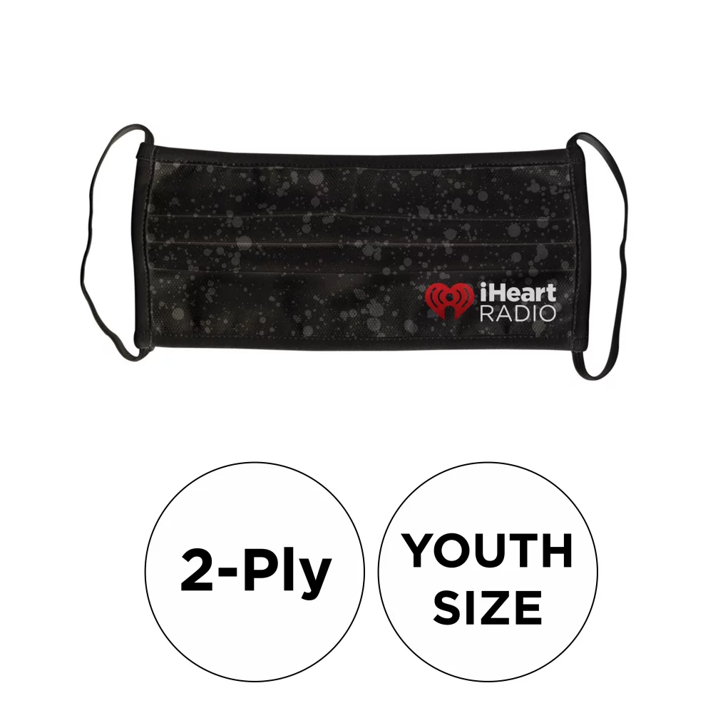 Masque - Plissé 2 plis en polyester de couleur pleine pour jeunes fixe