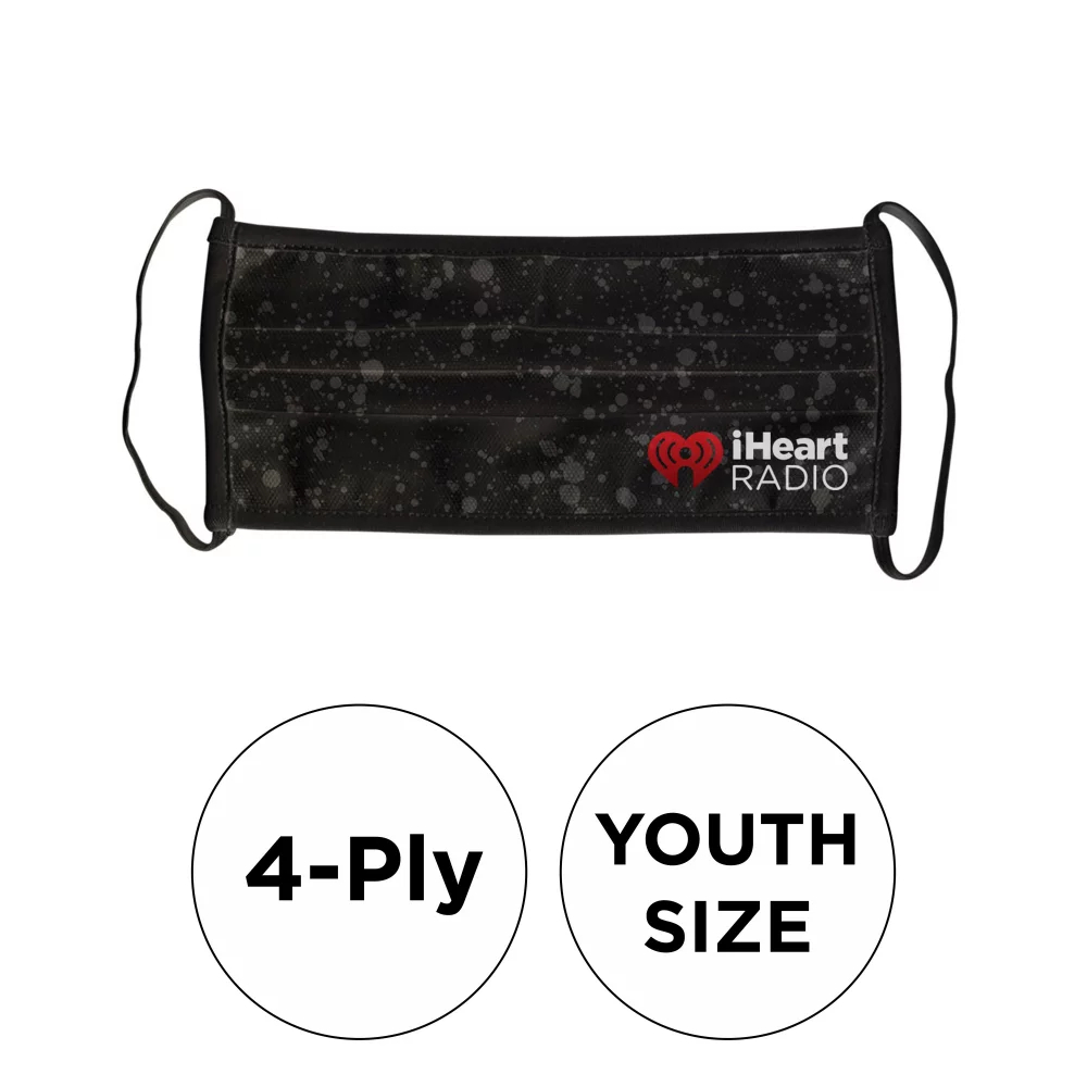 Mask - Pleated 4 Ply Full Color Polyester Fixed Youth