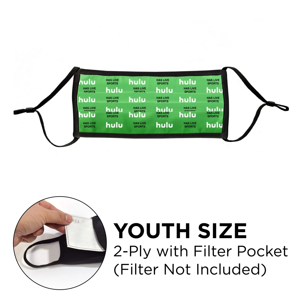 Mask - Pleated 2 Ply With Pocket Full Color Polyester Adjustable Youth
