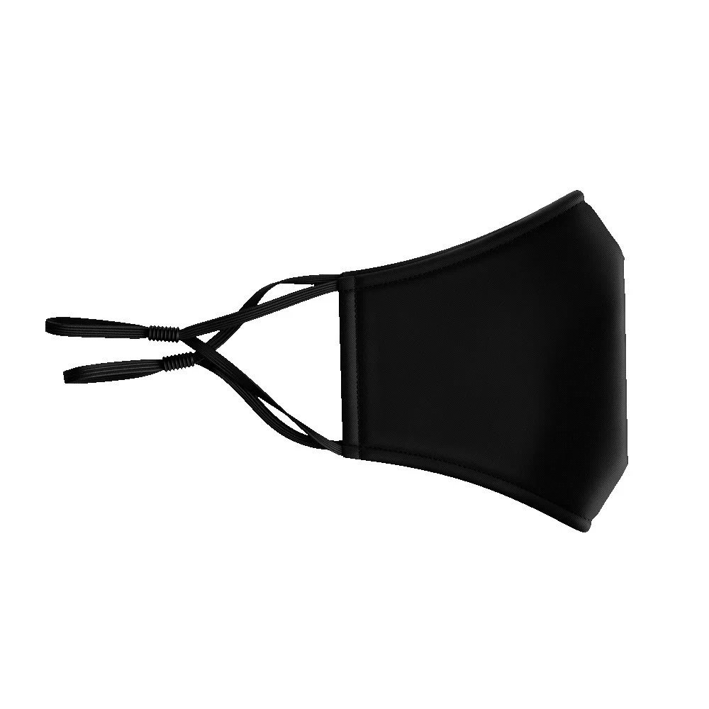 Masque avec filtre cousu - 3D 3 plis en coton sérigraphié avec oreilles ajustables pour adulte.