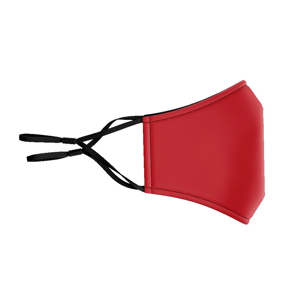 Masque avec filtre cousu - 3D 3 plis en coton sérigraphié avec oreilles ajustables pour adulte.