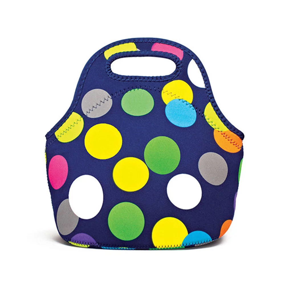 Grand sac à lunch en néoprène de couleur vive