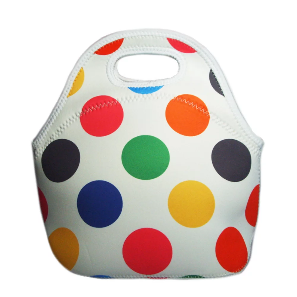 Grand sac à lunch en néoprène de couleur vive