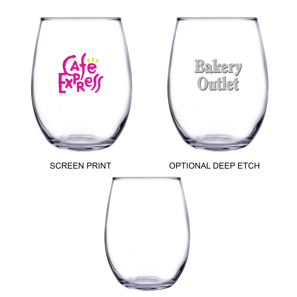 21 Oz. Stemless White Wine Glass (Screen Printed)