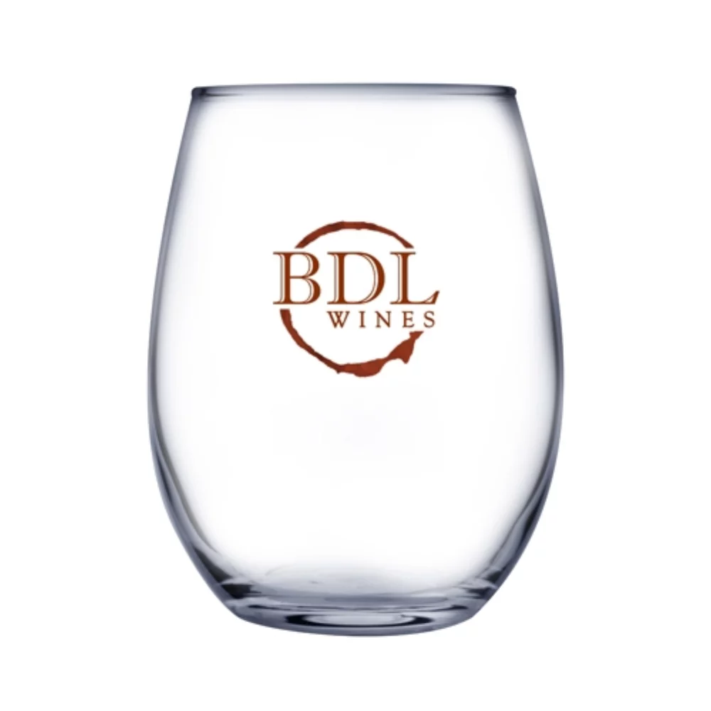 17 Oz. Stemless White Wine Glass (Deep Etch)