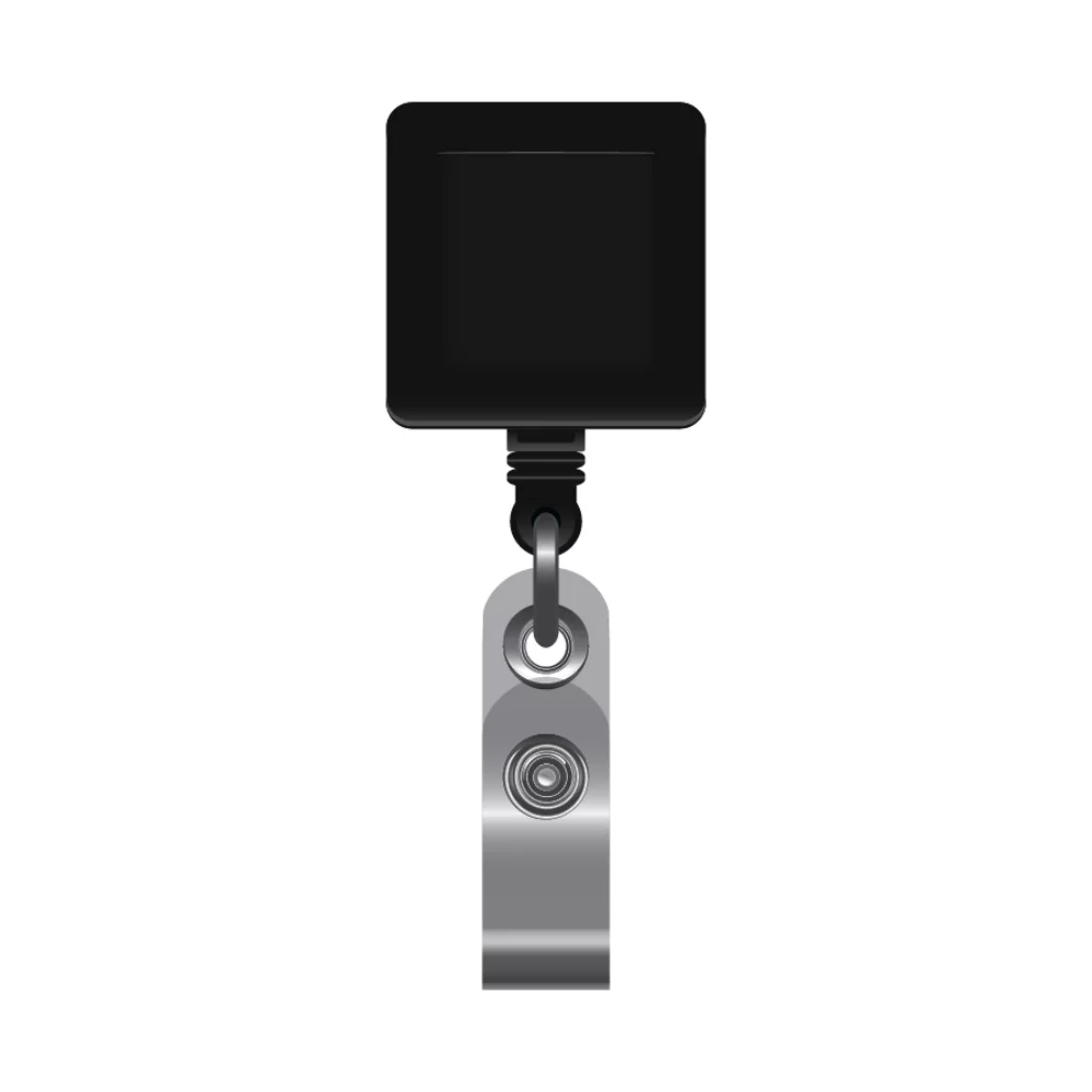 Reel de badge en plastique carré en 4 couleurs avec service le lendemain.