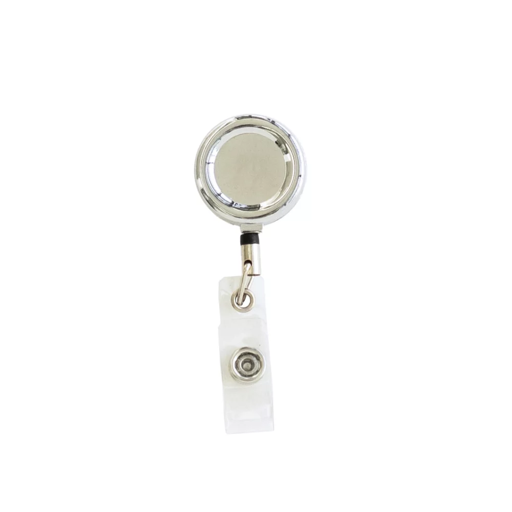 Reel de badge en métal avec clip arrière