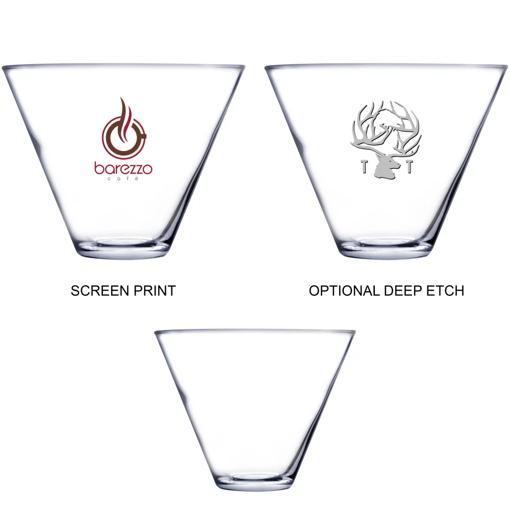 13.5 Oz. Stemless Martini Glass (Screen Printed)