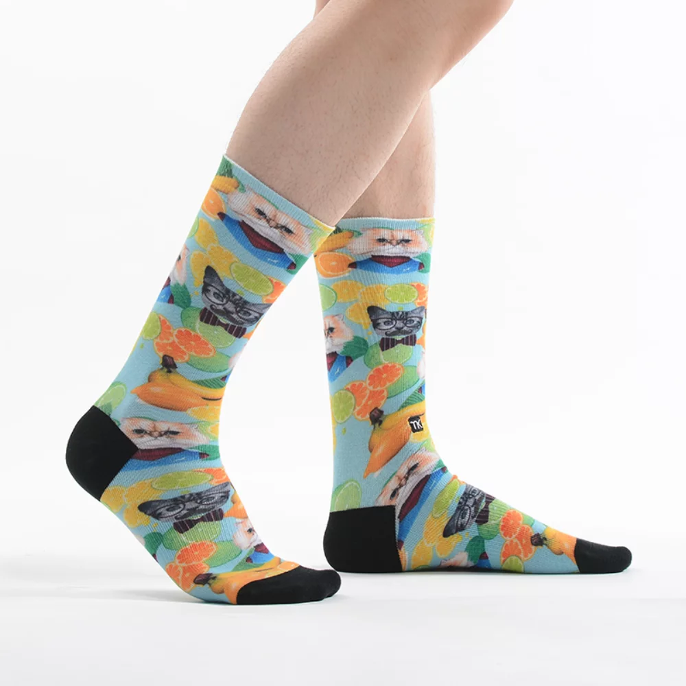 Chaussettes de sport imprimées en couleur pleine 360.