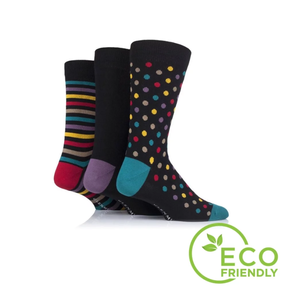 Chaussettes mi-mollet en tricot jacquard en coton biologique