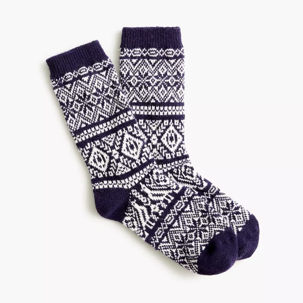 Chaussettes d'hiver en tissage épais Jacquard