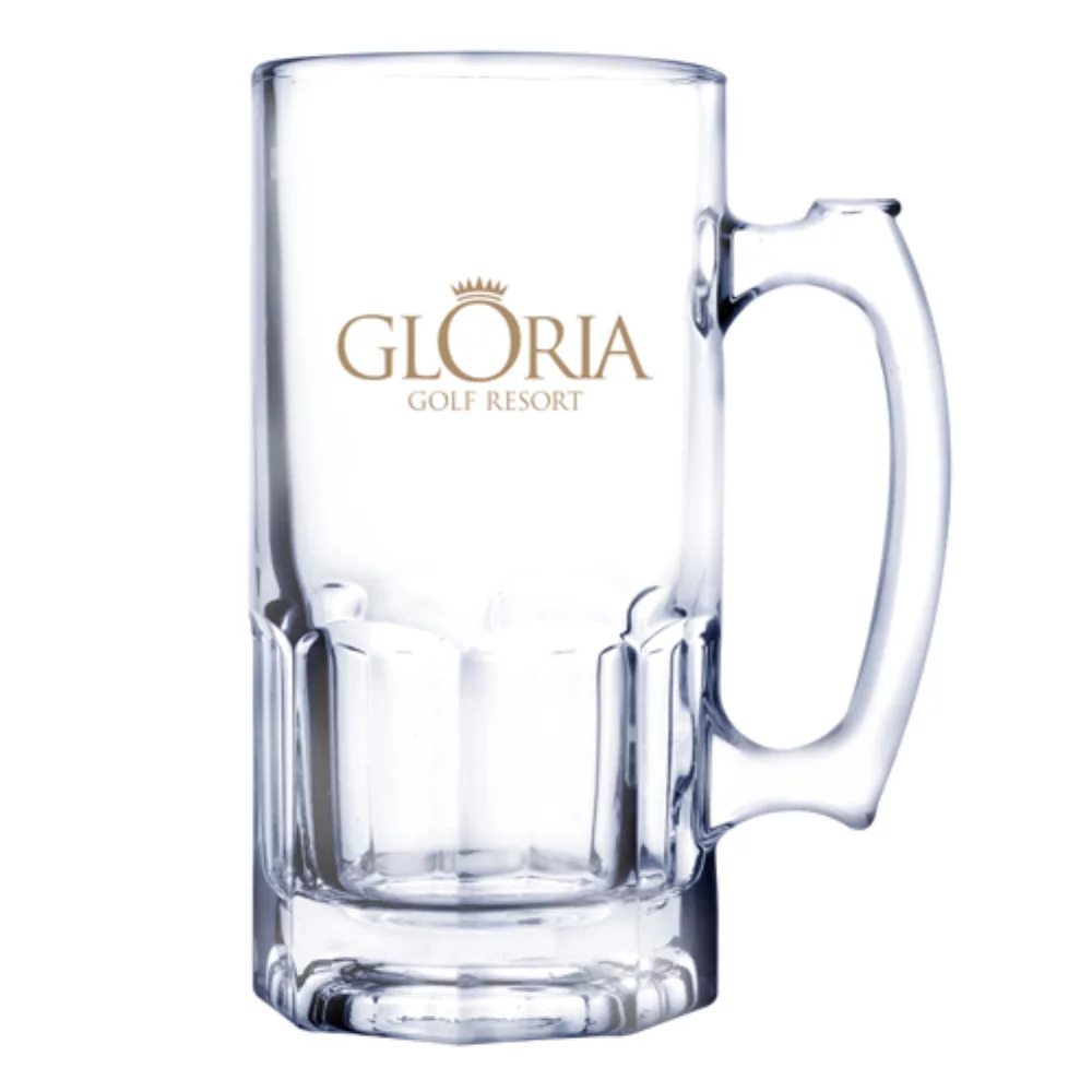 Chope à bière en verre de 33 oz (gravure profonde)
