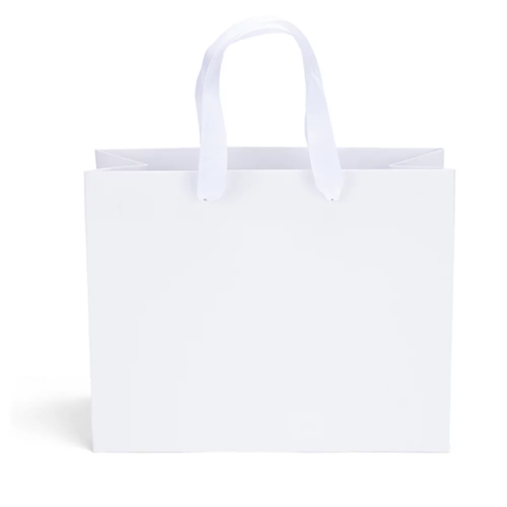 Victoria™ Ribbon Handle Matte Eurotote Bag (Foil Print)