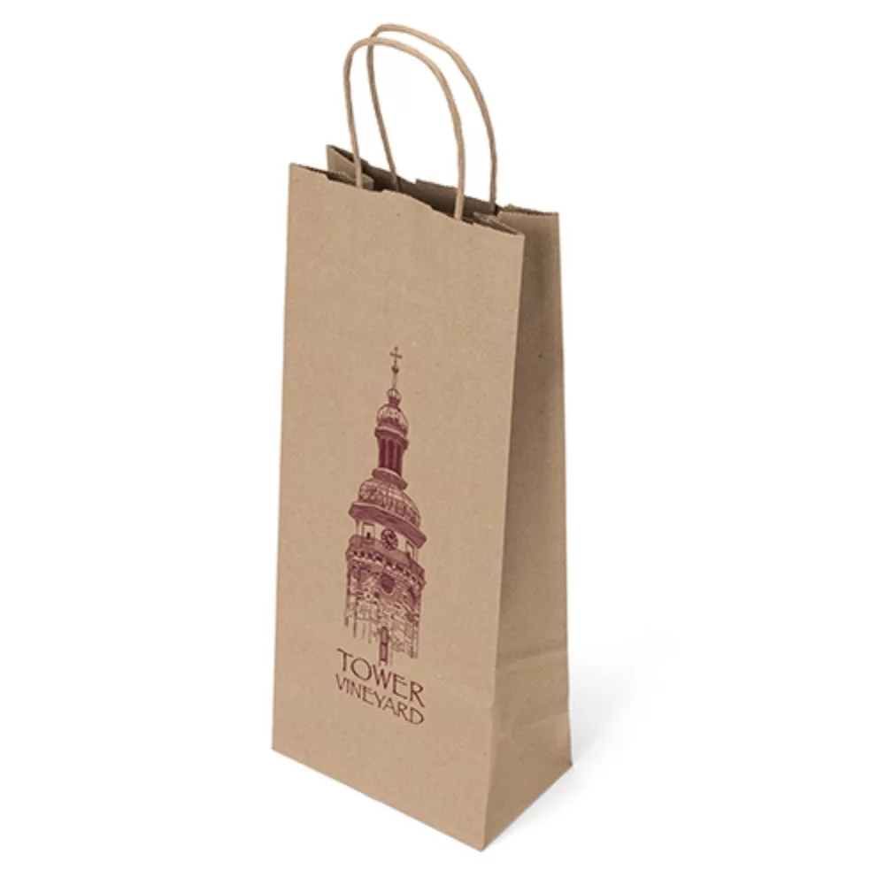 Eco Vino Kraft-Brown Shopper Bag (Flexo Ink)