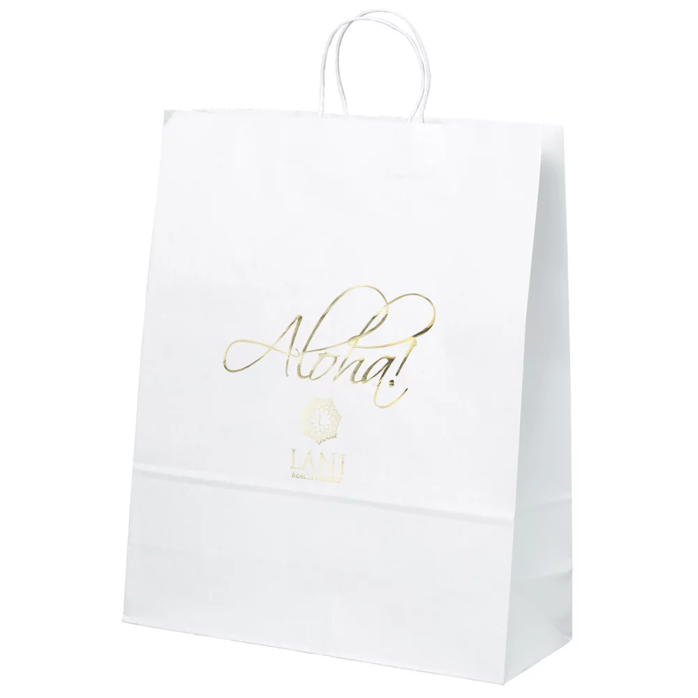 White Stephanie Shopper (Foil)