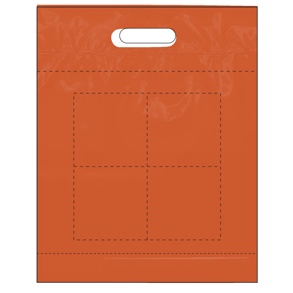 Trick or Treat Orange Die Cut Handle Halloween Bags