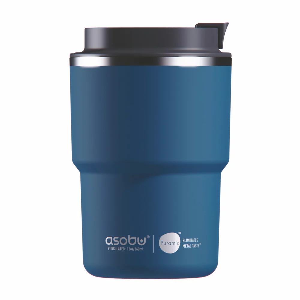 Gobelet isotherme sous vide Asobu® Coffee Express de 12 oz avec intérieur en céramique revêtu