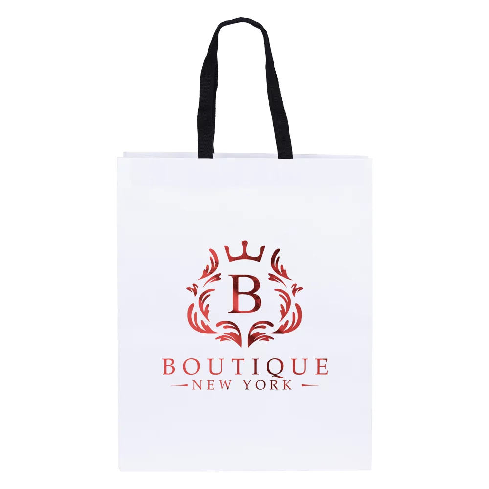 Teak Cotton Twill-Handle White Eurototes (Foil)