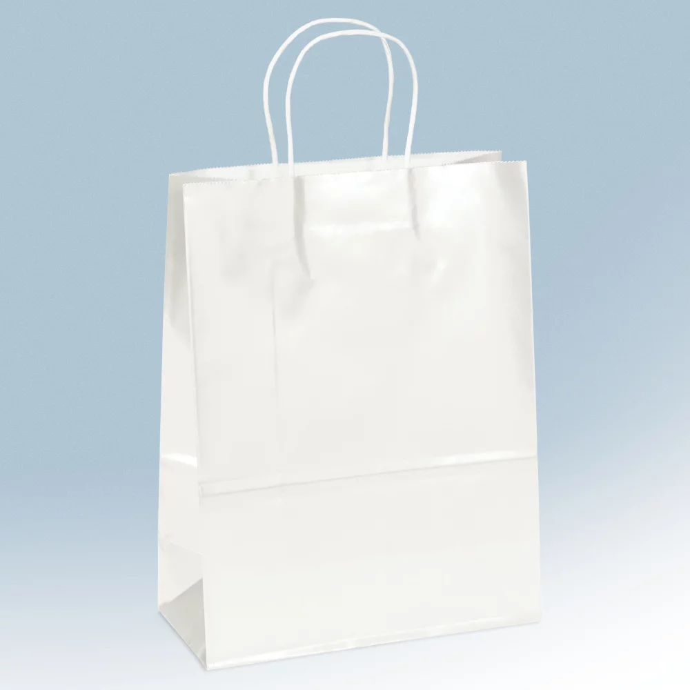 Amber™ Gloss Shopper Bag (White)
