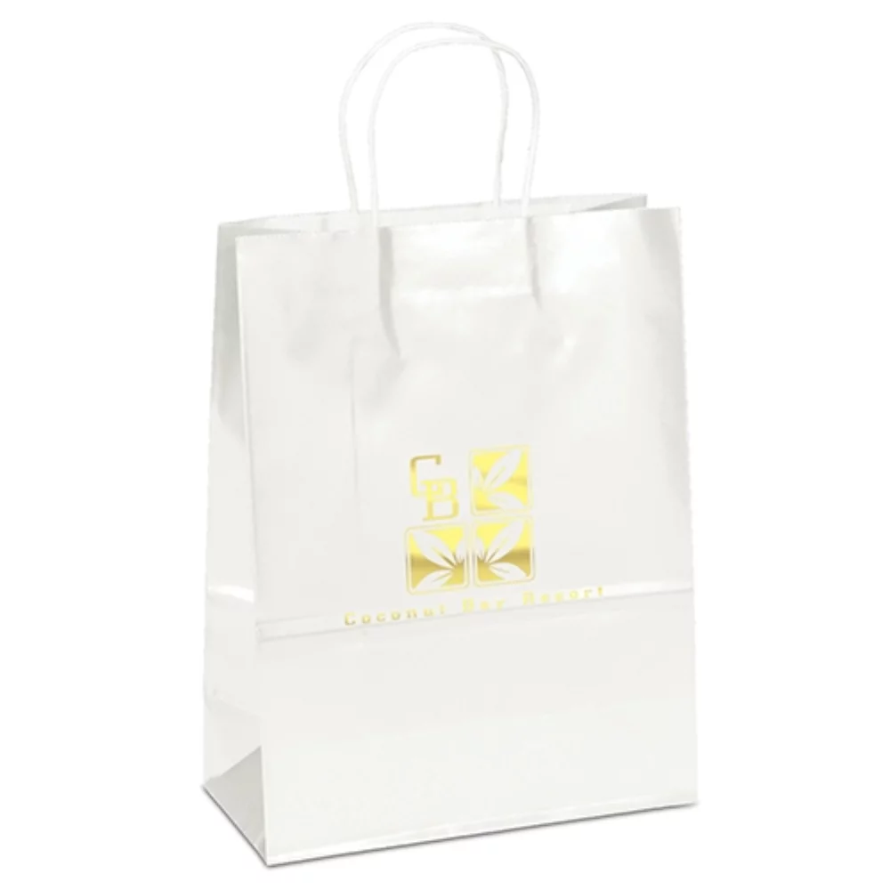 Aubrie™ Gloss Shopper Bag (White)