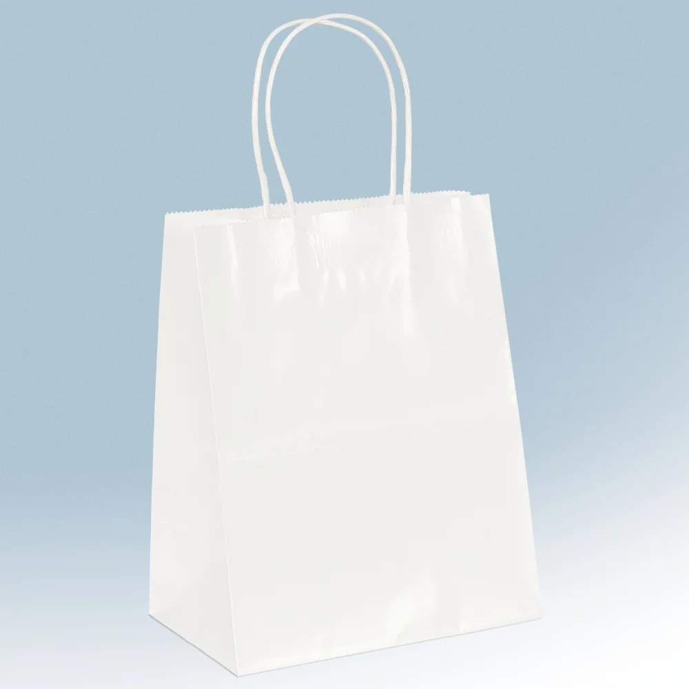 Amanda™ Gloss Shopper Bag (White)