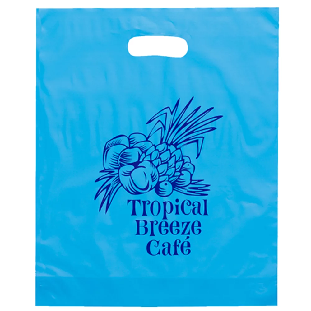 Orchid™ Frosted Brite Die Cut Handle Bag (Flexo Ink)