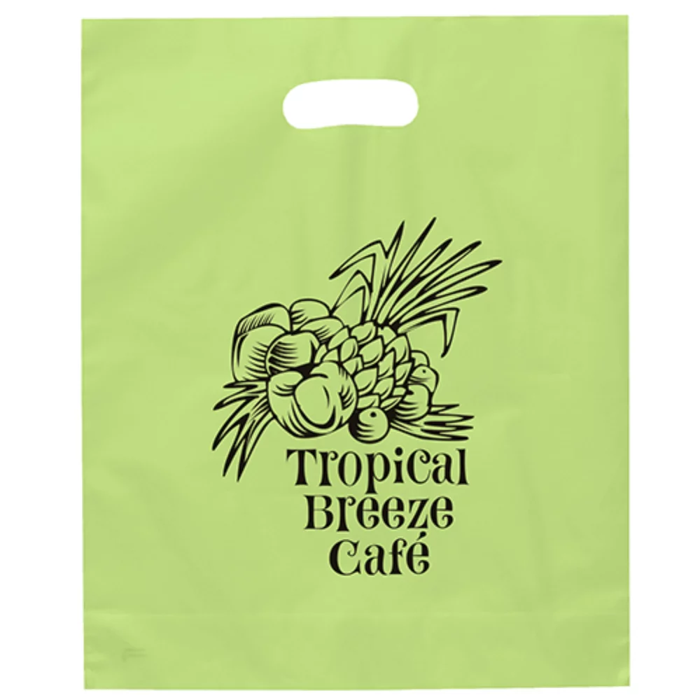 Orchid™ Frosted Brite Die Cut Handle Bag (Flexo Ink)