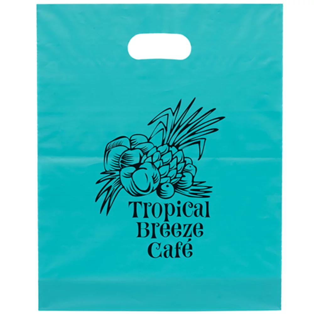 Orchid™ Frosted Brite Die Cut Handle Bag (Flexo Ink)