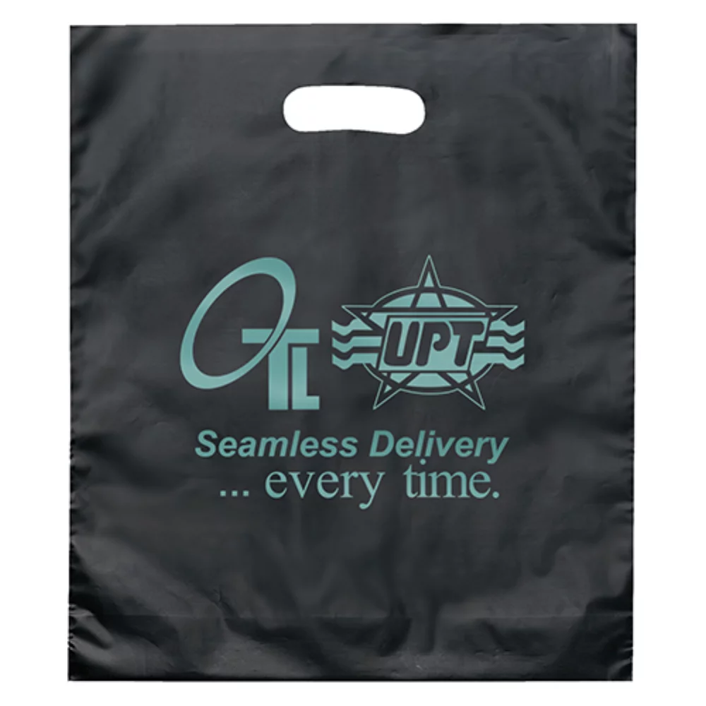 Rose™ Frosted Brite Die Cut Handle Bag (Flexo Ink)