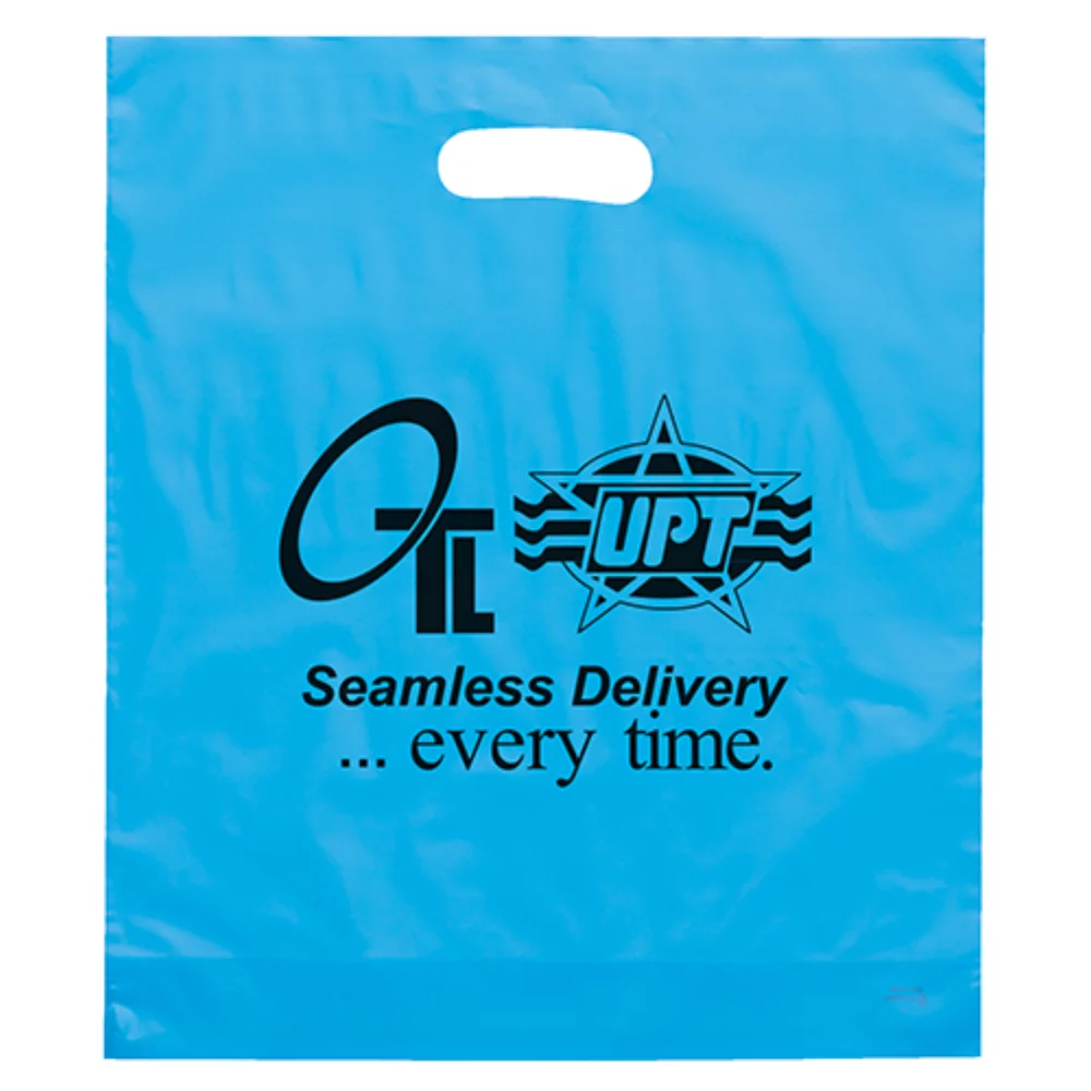 Rose™ Frosted Brite Die Cut Handle Bag (Flexo Ink)
