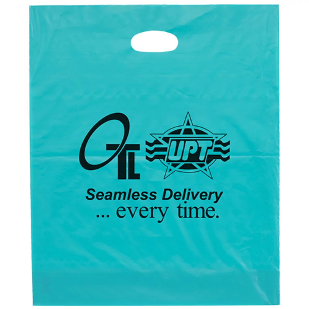 Rose™ Frosted Brite Die Cut Handle Bag (Flexo Ink)