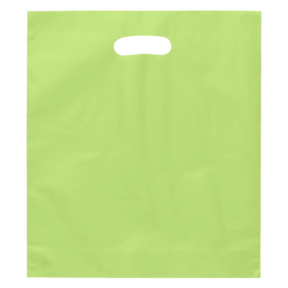 Rose™ Frosted Brite Die Cut Handle Bag (Flexo Ink)