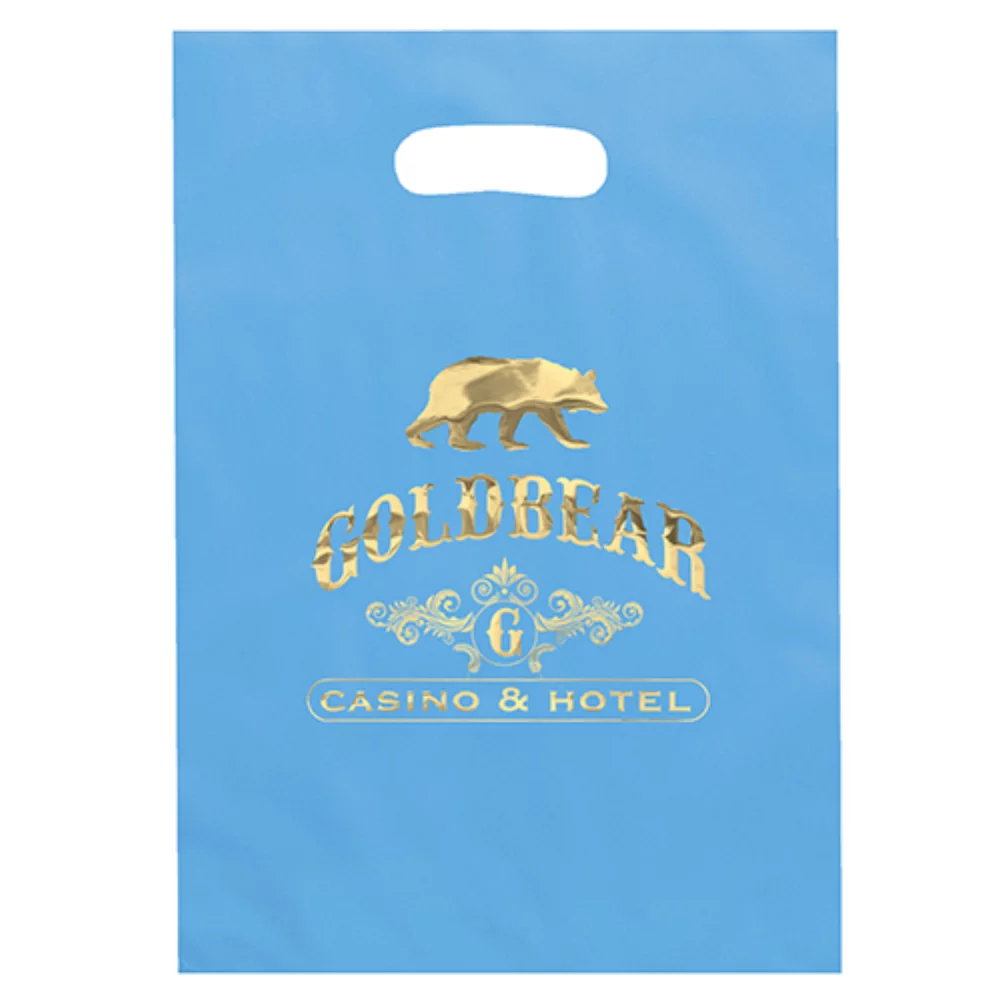 Aster™ Frosted Brite Die Cut Handle Bag (Foil)