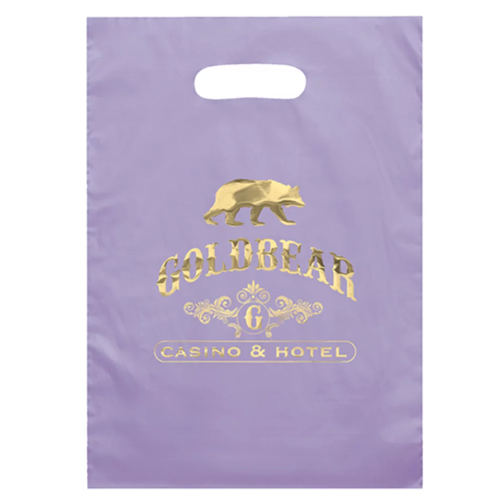 Aster™ Frosted Brite Die Cut Handle Bag (Foil)