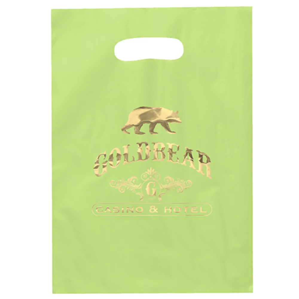 Aster™ Frosted Brite Die Cut Handle Bag (Foil)